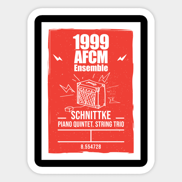 1999 AFCM Ensemble schnittke Sticker by okefandi